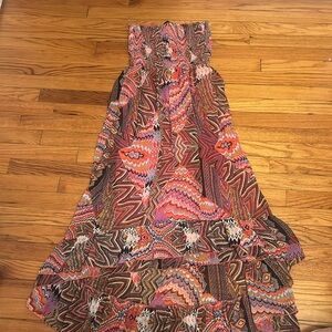 Strapless high low dress